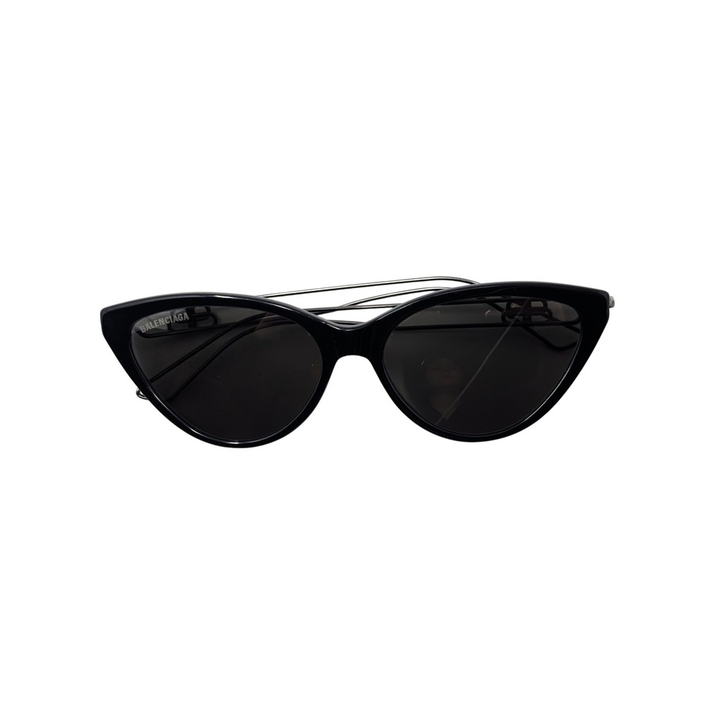 Balenciaga BB0052S Cat Eye Sunglasses Black BB Logo Made in Italy Vacation - Picture 2 of 13